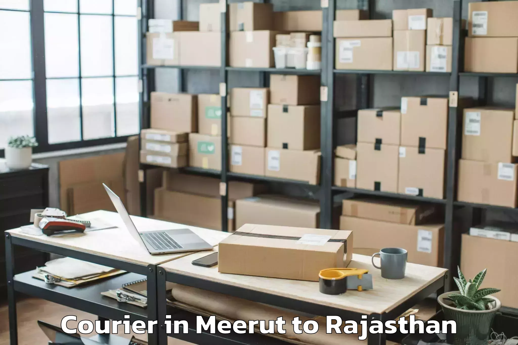 Book Meerut to Jalor Courier Online